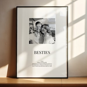 Personalised Besties Definition Print / Bestie Poster / Personalised Gift / Best Friend Art Quote / Christmas Gift / Personalised Quote Gift