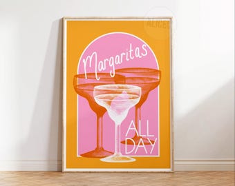Margaritas Print / Home Decor / Artwork / Print Posters / Art for the Home / Home Print / Colourful Art