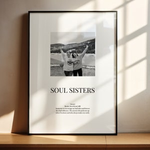 Personalised Soul Sister Definition Print / Best Friend Poster / Personalised Print Gift / Best Friend Quote / Print Gift/ Personalised Gift