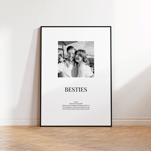 Personalised Besties Definition Print / Bestie Poster / Personalised Gift / Best Friend Art Quote / Christmas Gift / Personalised Quote Gift image 2