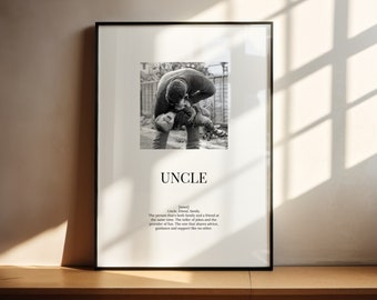 Personalised Uncle Definition Print / Uncle Poster / Personalised Gift / Uncle Quote / Wall Decor / Christmas Gift / Niece Nephew Gift