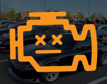 Sad Check Engine Light Sticker