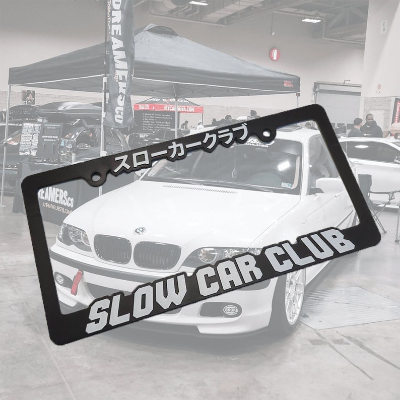 SLOW CAR CLUB License Plate Frame Etsy