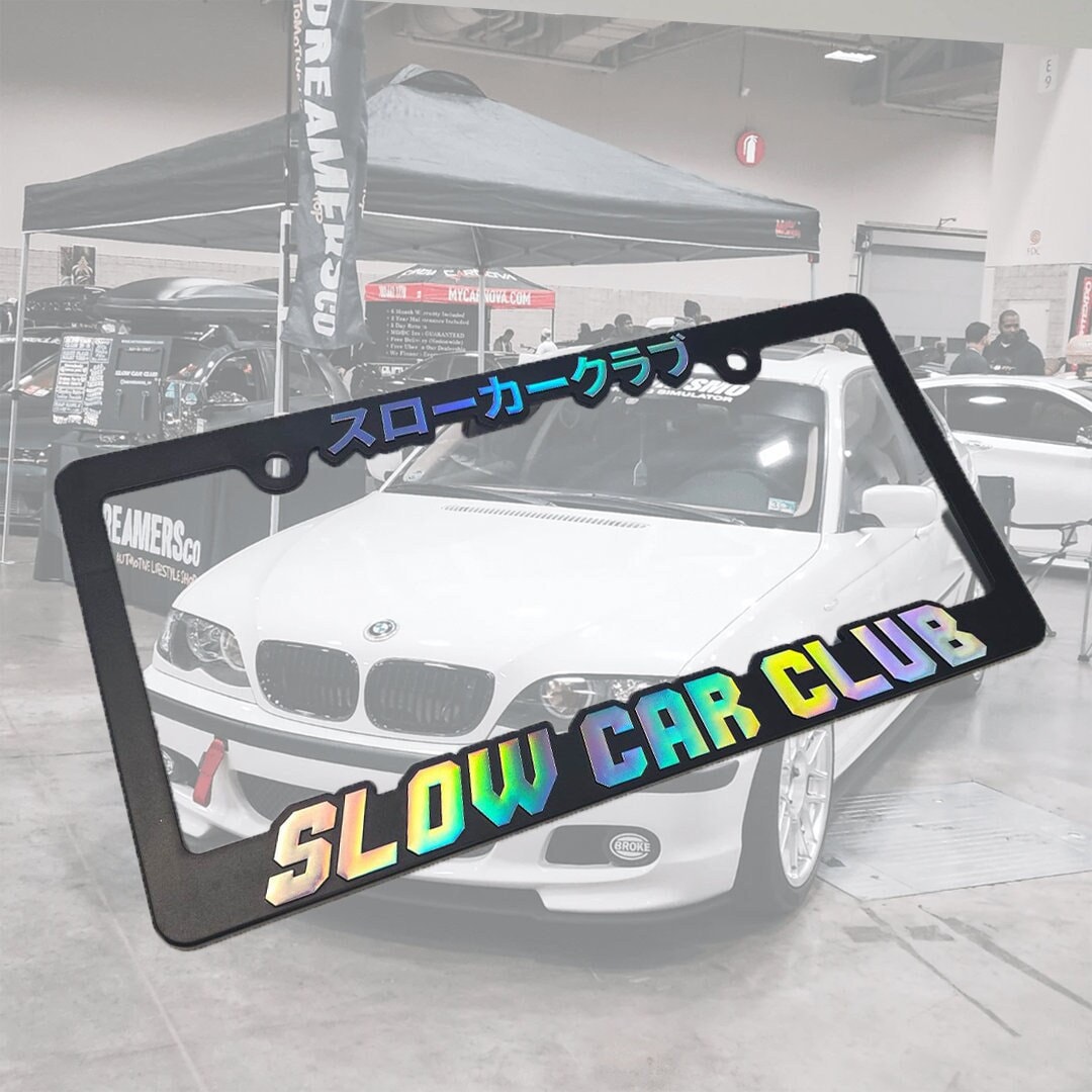 SLOW CAR CLUB License Plate Frame Etsy