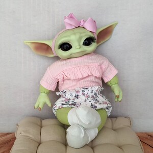 AANGEPASTE BESTELLING reborn baby Yoda-pop origineel groen met geleed lichaam, baby Yoda herboren, aanpasbaar cadeau Grogu-pop, de Mandalorian Girl
