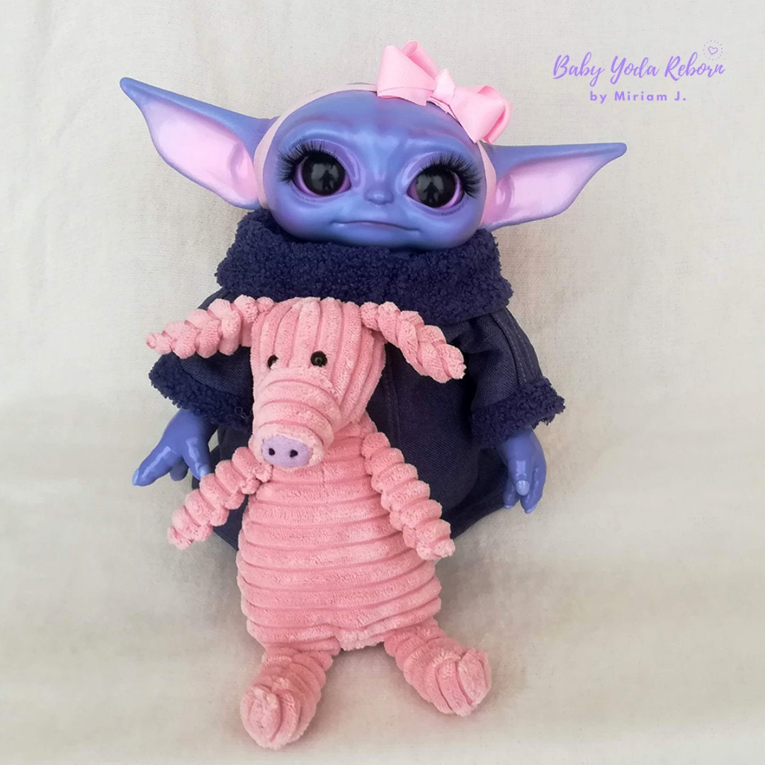 CUSTOM ORDER Reborn Baby Yoda Doll Painted in the Color of Your Choice