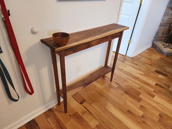 Walnut console table