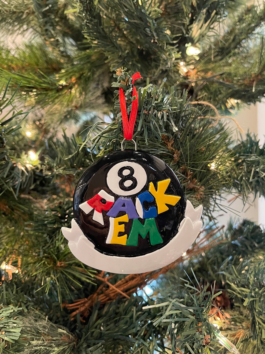 Pool Ornament Eight Ball Personalized Ornament Pool Ornament