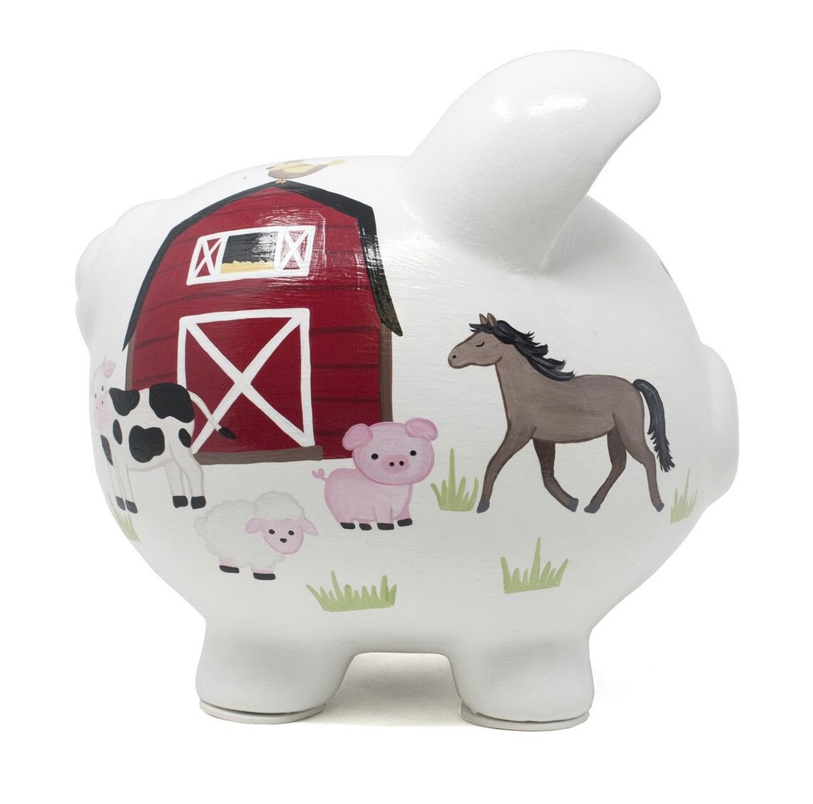 Barnyard Farm Hand Painted 8 Large Piggy Bank Personalized Etsy