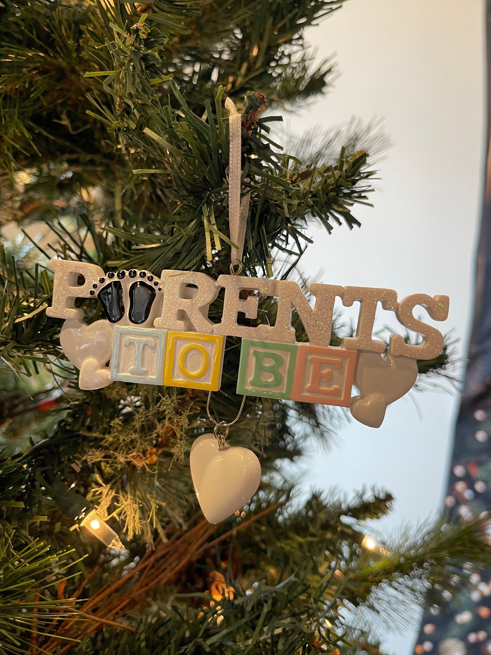 Expecting Christmas Ornament Personalized 