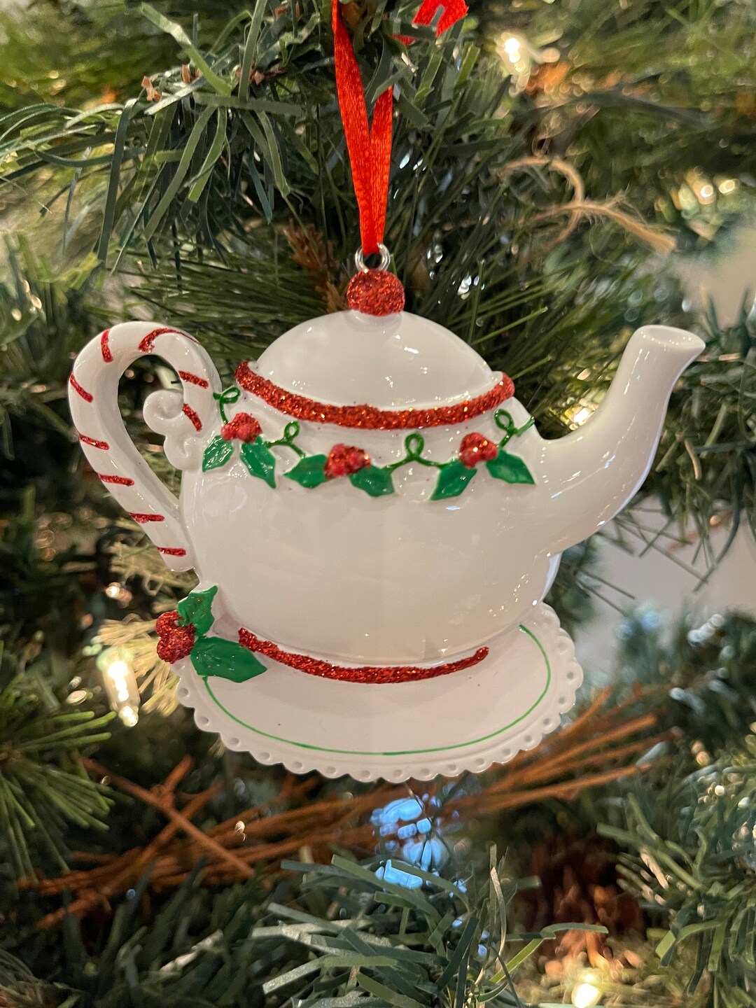 Teapot Ornament Teapot Personalized Ornament Christmas Teapot Ornament