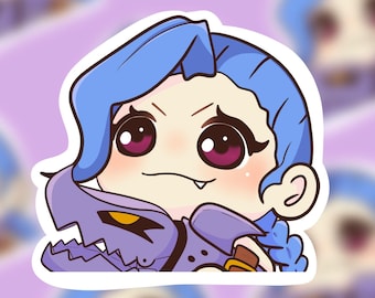 Jinx Peeker Decal Sticker | LoL | Arcane | Cute Christmas or Birthday Gift Ideas