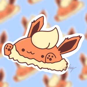 Adesivo in vinile Flareon Bongo Cat / Impermeabile, anti-scolorimento, resistente alle intemperie / Idee regalo carine per Natale o compleanno