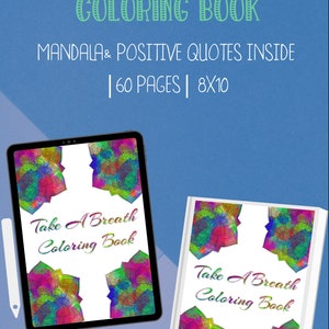 Coloring Mandala Adult Coloring Books Quote Coloring Pages - Etsy
