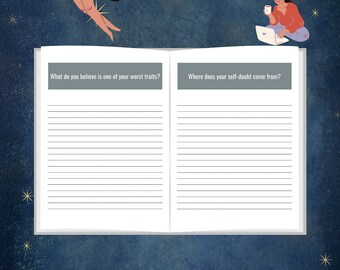 Shadow Work Journal Prompts Guided Printable Witchy Journal, Shadow Work Prompts Shadow Healing Spiritual Journal