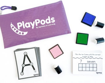 Finger Dots - Ages 3-6 - Busy Bag - Grab-and-Go Learning - Kids Activities - Boredom Busters - Stamps