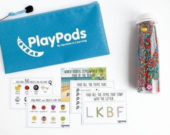 Rice Sensory Game: Eye Spy Travel Activity for Kids