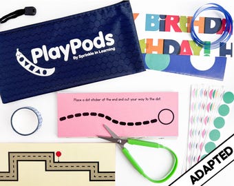 Silly Scissors - ADAPTED - Busy Bag - Occupational Therapy - Grab-and-Go Learning - Kids Activities