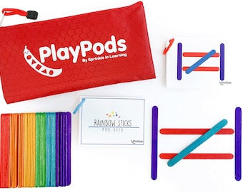 Rainbow Sticks - 3-6 jaar - patroon afstemmen - kleuractiviteit - peuteractiviteit - verveling - fijne motoriek