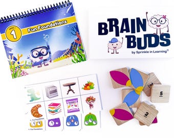 BrainBuds | Grade 1 | FREE CANVAS BAG | Fun Foundations | Educational Matching Game