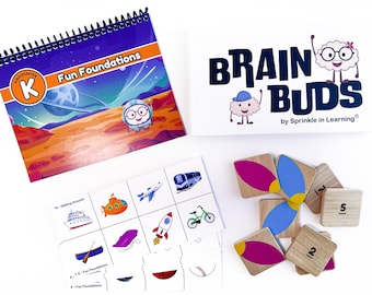 BrainBuds | Kindergarten | FREE CANVAS BAG | Fun Foundations | Educational Matching Game