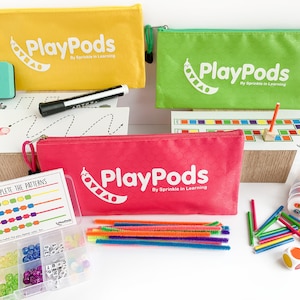 Fine Motor Fun Bundle - Ages 3-10 - Busy Bags - Grab and Go Learning - Kids Activities - Tracing Activity - Beads