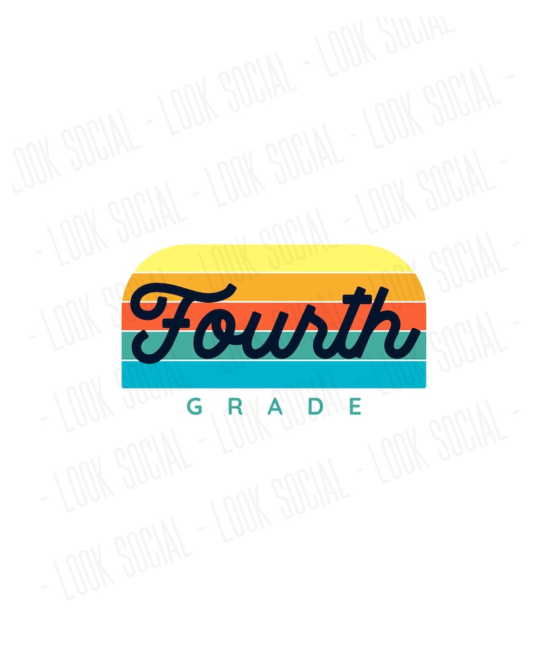 Fourth Grade PNG JPG SVG Vector Digital File 4th Grader Teacher Shirts ...