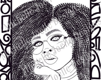 Printable Adult Coloring Pages, Beautiful in Every Size, Curvaceous Women Series, Page 3