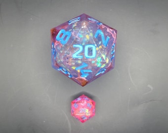 Huge Jumbo Chonk D20 Mold | 55mm Face to Face | For Hand-Made Resin-Cast Tabletop Gaming Dice - D&D, DnD, Pathfinder