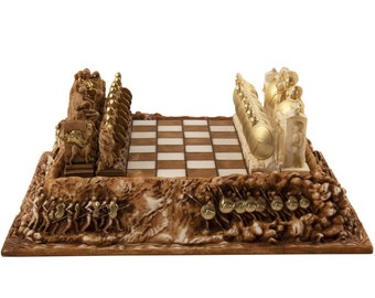 Chess set, Spartans and Persians, 3D, Greek Mythology, (300), Leonidas