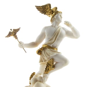 Hermes, Mercury, Greek God, Zeus Son, Roman Statue, Alabaster, Greek Mythology
