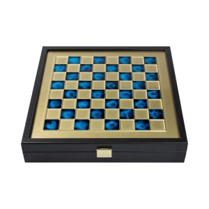 Chess set, BOX, Greek Mythology, BLUE, 28cm x 28cm