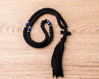 Orthodox Prayer Rope, 100 Knot Rosary with Braided Cross