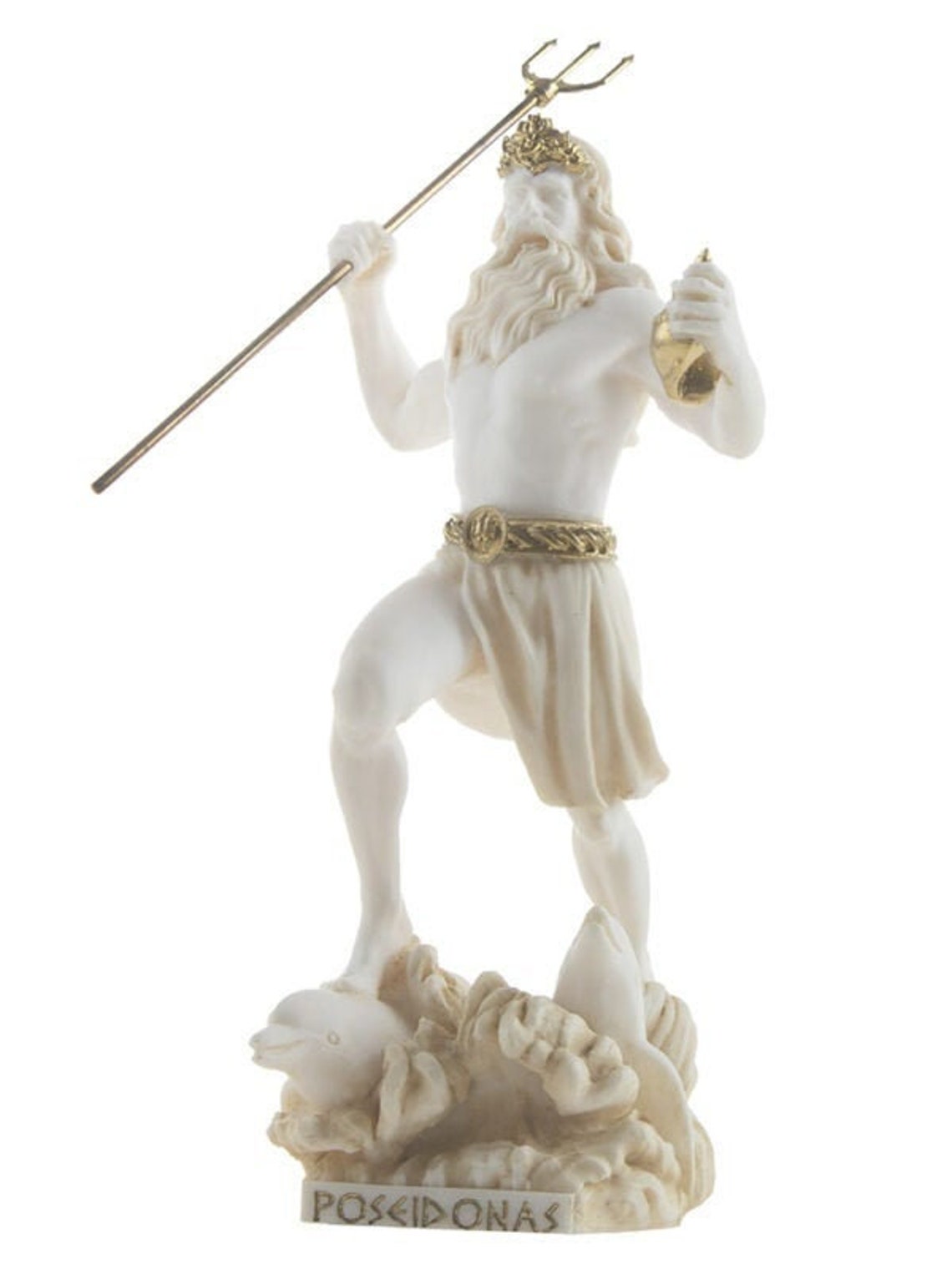 Poseidon, dio greco del mare, disegno, 19th secolo Foto stock