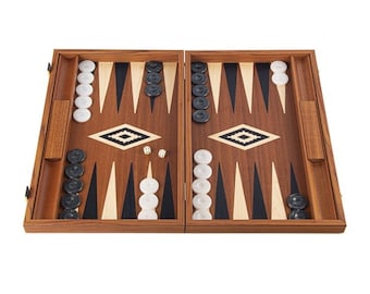 オリーブウッド製プレミアムシリーズ バックギャモンセット