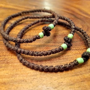 Greek Komboskini, Greek Orthodox Prayer Bracelet, Spiritual Prayer Rope, Christian Cross Bracelet prayer rope, Brown