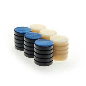 Mother Of Pearl, Acrylic Backgammon CHECKERS, Tavli, High Quality (Large)