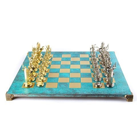 Chess Set Board Games Gift Luxury Premium Ancient Greek Themed Chrome Metal  Gold Silver Pegasus Figure Marble Home Decoration - AliExpress