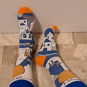 Socks, Happy socks, Funky Socks, Funny Socks, Art Socks, Casual socks, Greek island socks