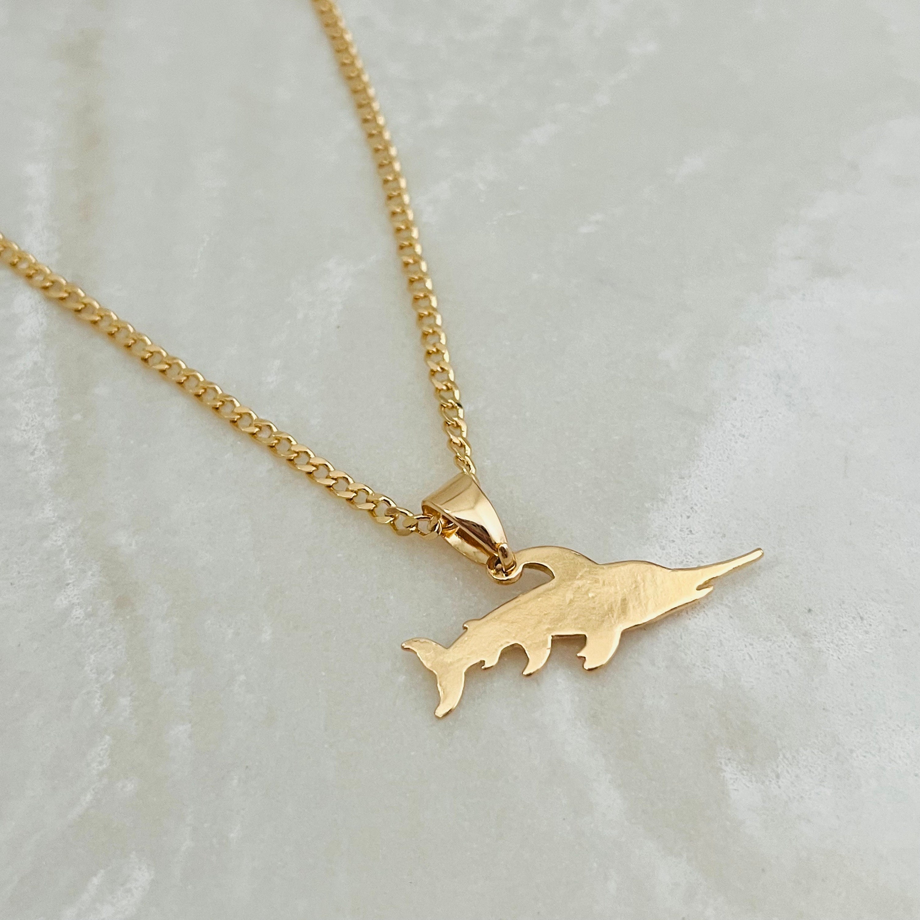 Marlin Fish Chain, Men's Sail Fish Chain Necklace, Blue Marlin Pendant ...