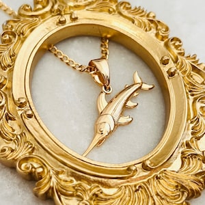 Marlin Fish Chain, Men's Sail Fish Chain Necklace, Blue Marlin Pendant ...