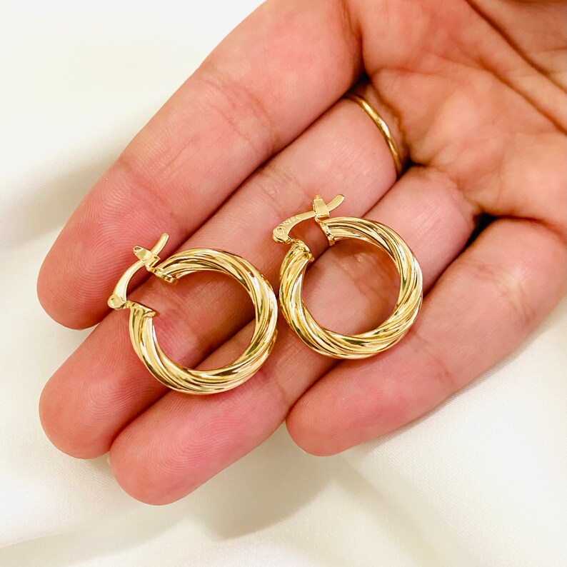 Sterling Silver Chunky Tube Hoop Earrings
