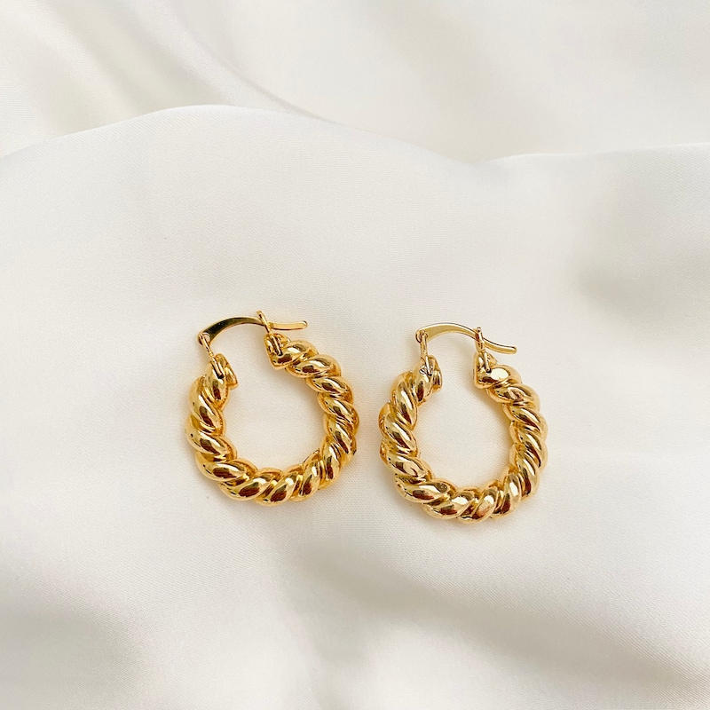 Gold Swirl Hoops main image 0