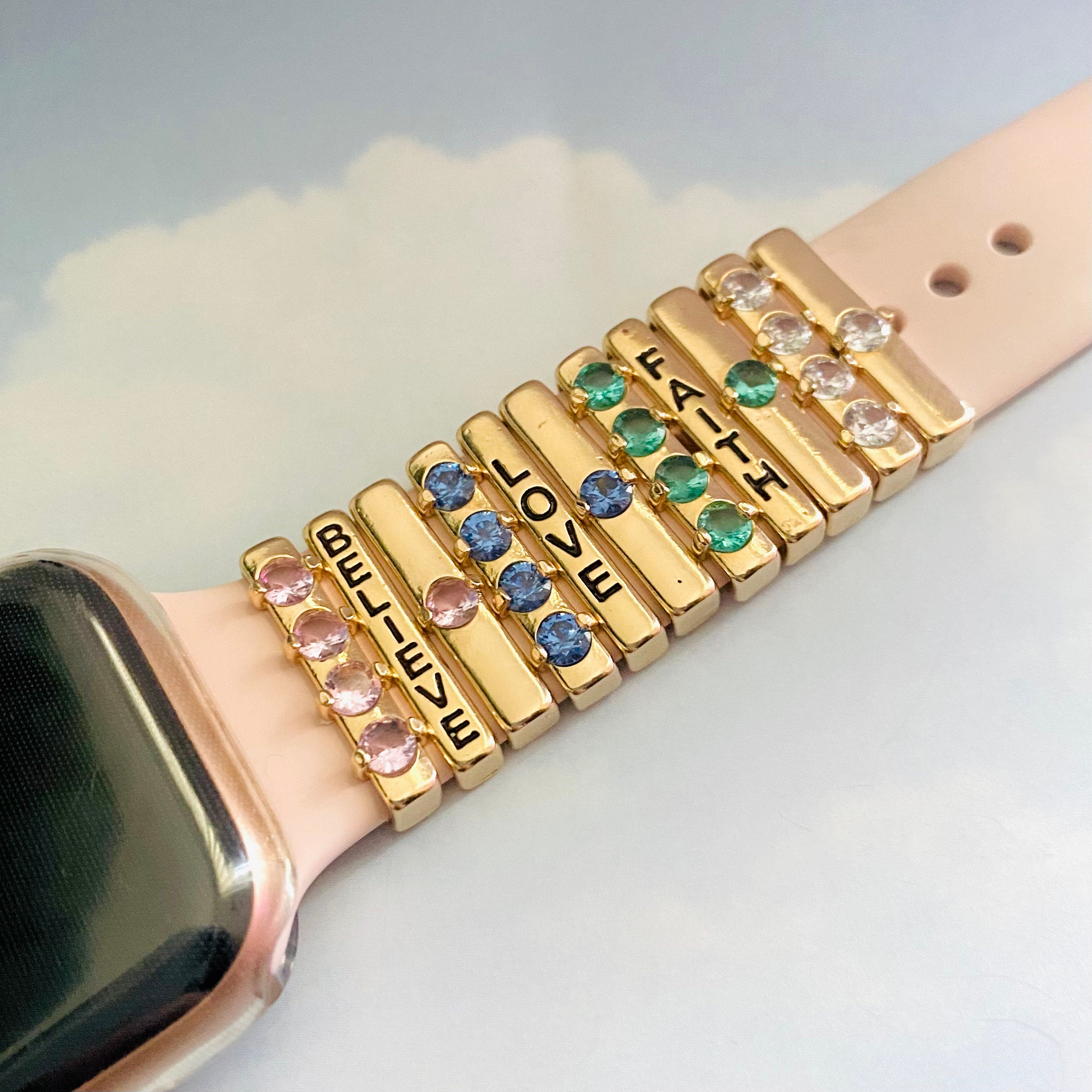 Apple Watch Band Accessories, Watch Band Charms, Stackable 