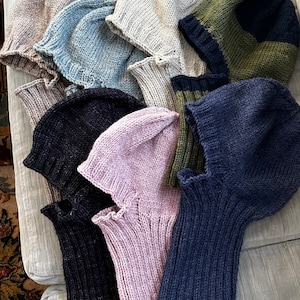 Balaclava/face mask/helmet liner Hand dyed Merino