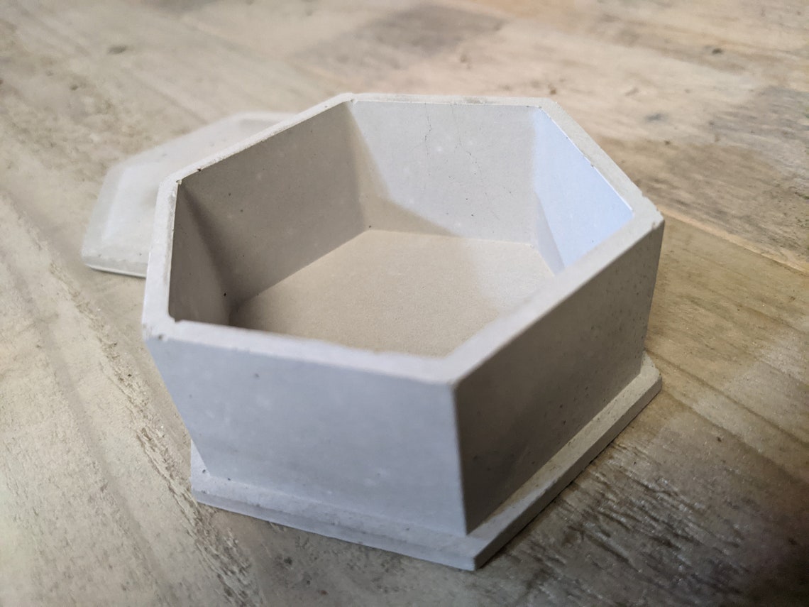 A lovely Concrete jewelry box Etsy