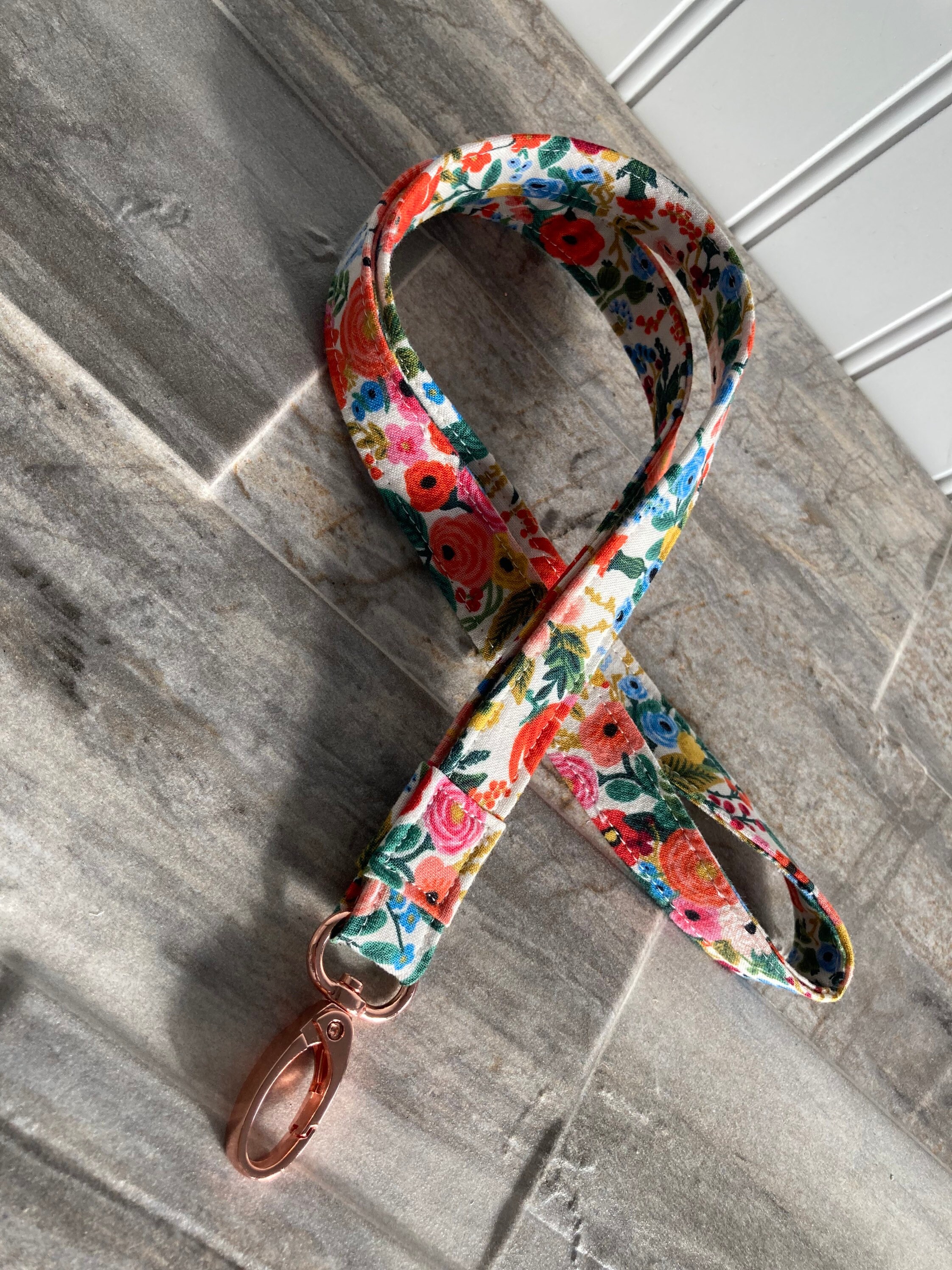 Rifle Paper Lanyard // Rifle Paper Co Badge Holder // Floral Teacher ID