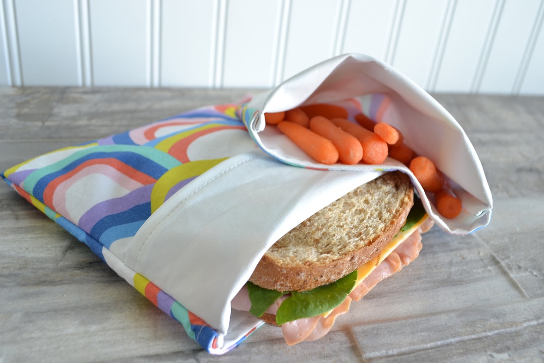 Reusable Sandwich and Snack Bag Set / Sustainable Ziploc Bag Replacements / Eco Friendly