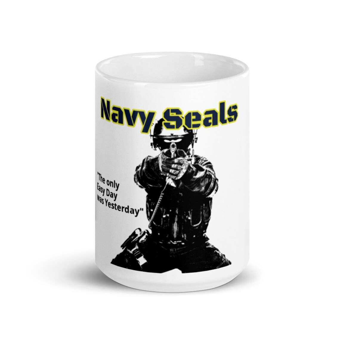 Navy Seal White glossy mug Navy Mugs Navy Coffee Mugs Etsy