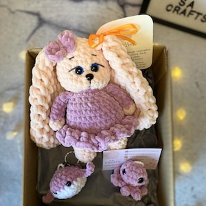 Handmade häkeln kleine Spielzeug Plüschhase, tolles Geschenk für Baby, Plushie